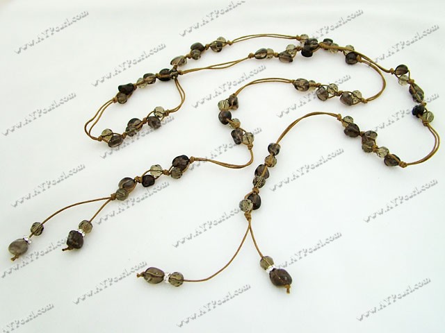 smoky quartz necklace