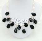 Wholesale Jewelry-pearl black agate necklace