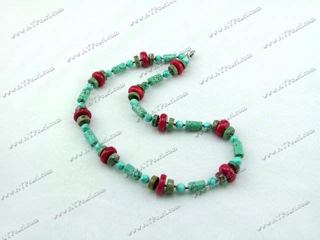 turquoise coral necklace