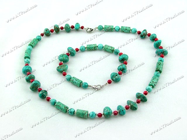 Blood stone turquoise necklace