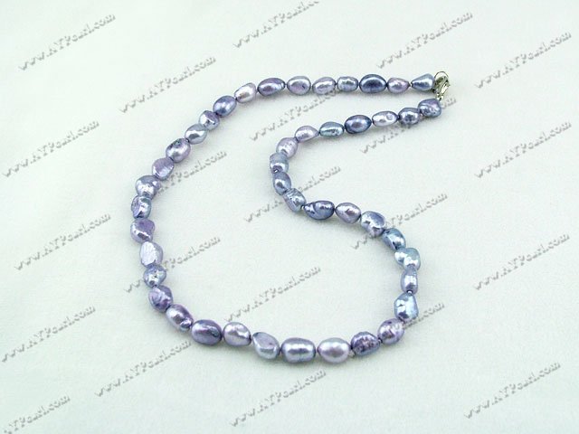 dyed pearl necklace