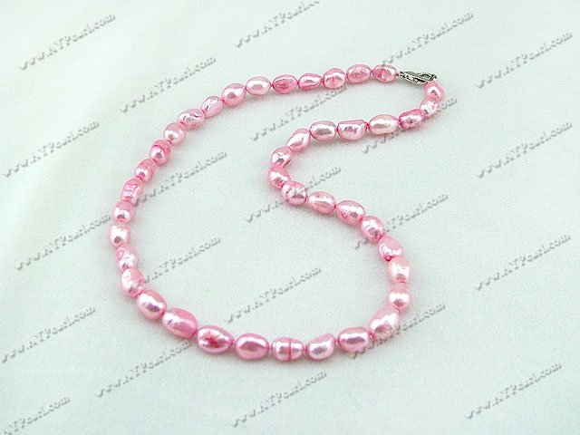 dyed pearl necklace