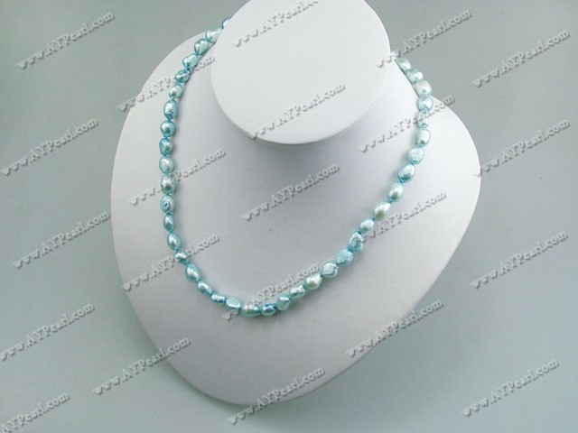 dyed pearl necklace