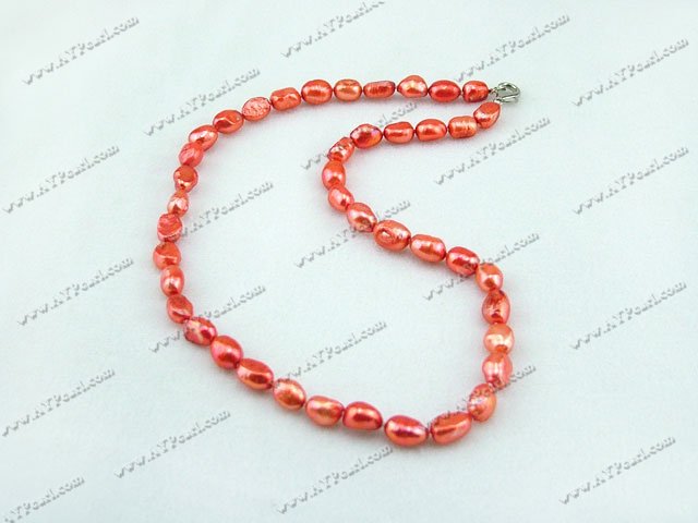 dyed pearl necklace