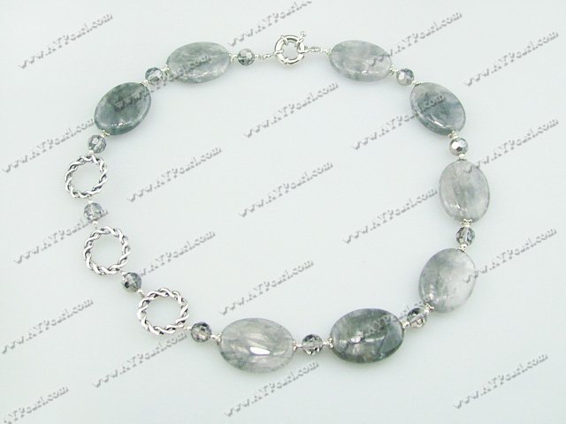 smoky like crystal necklace