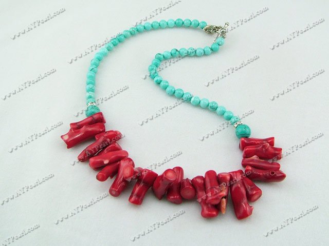 coral turquoise necklace