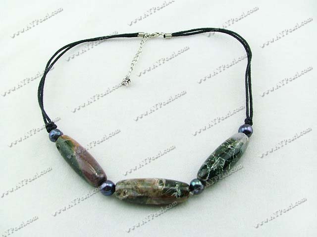 green grass agate necklace