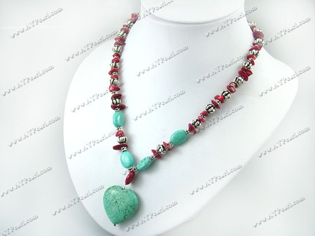 coral turquoise necklace