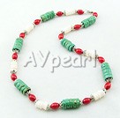 Wholesale Jewelry-coral turquoise shell necklace