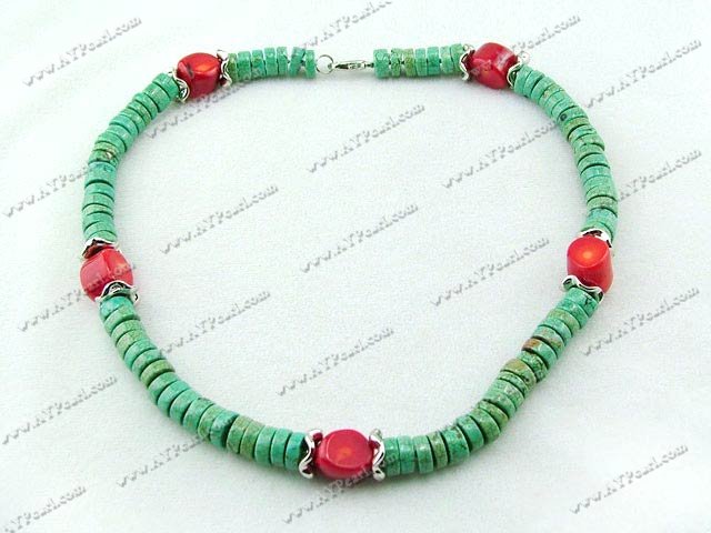 turquoise coral necklace