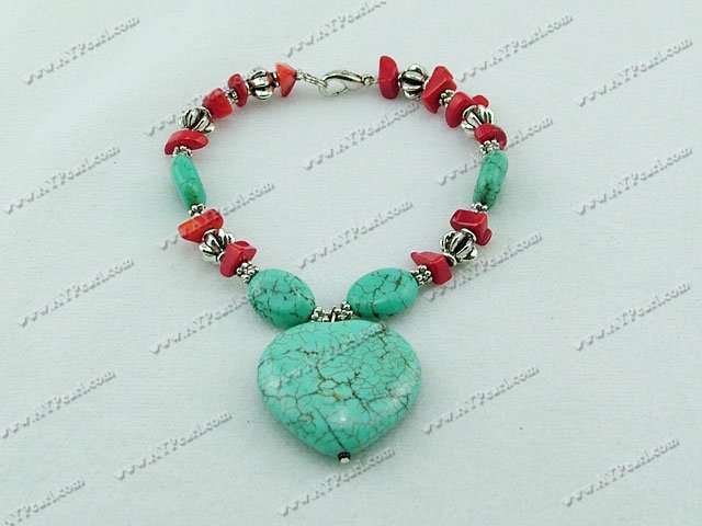 turquoise coral bracelet