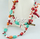 Wholesale Jewelry-coral turquoise shell necklace