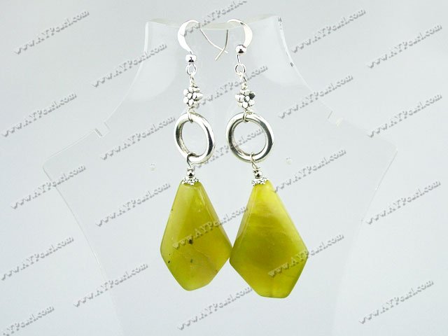 peridot jade earrings