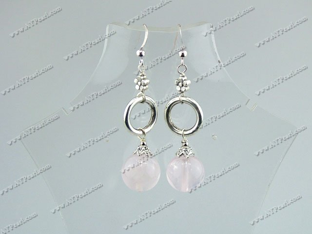 rose quartz earrings