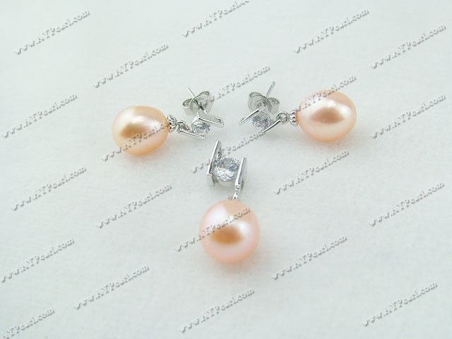 925silver pearl set 