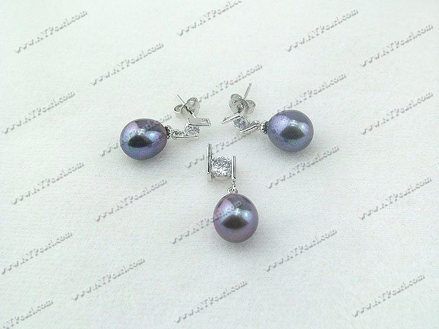 925silver pearl set 