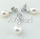 925silver pearl set 