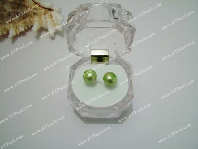 green pearl stud