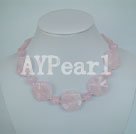 Wholesale Gemstone Necklace-rose quartz necklace