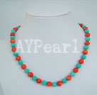 Wholesale Jewelry-coral turquoise necklace