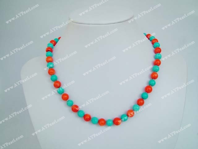 coral turquoise necklace