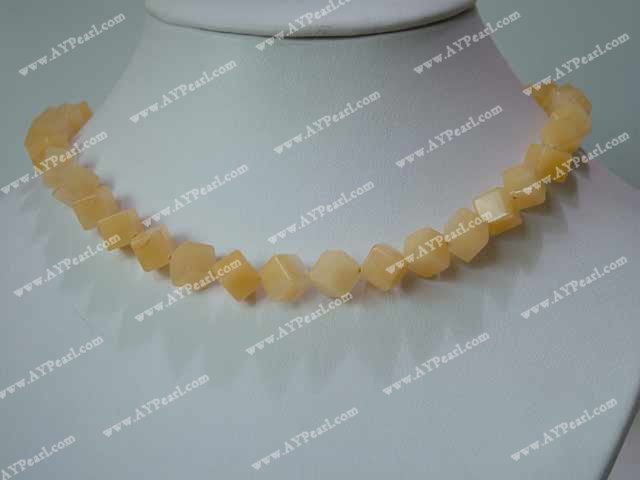 Yellow jade necklace