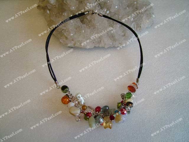 multi-stone crystal necklace