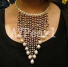 pearl garnet necklace