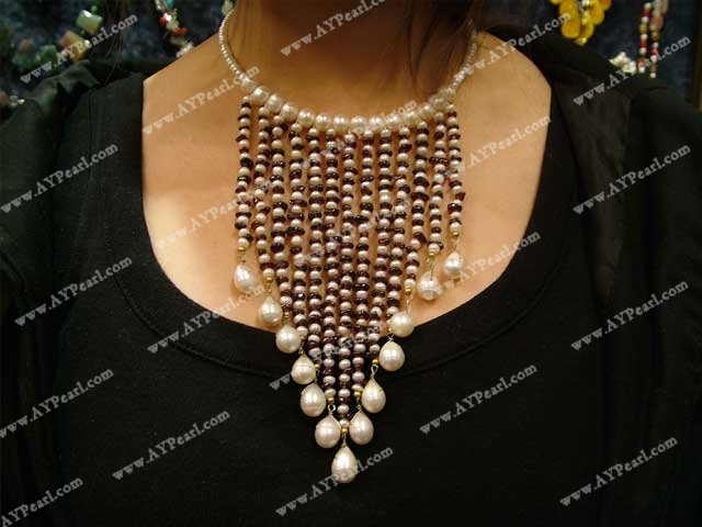 pearl garnet necklace