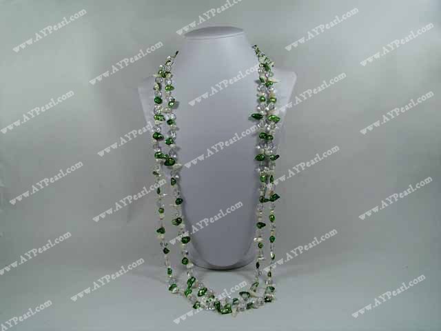 pearl crystal necklace