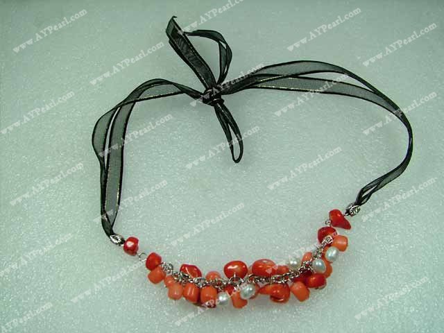 coral pearl necklace