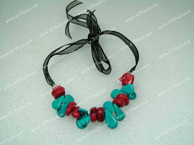 turquoise coral necklace