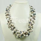 Wholesale Jewelry-black white pearl necklace