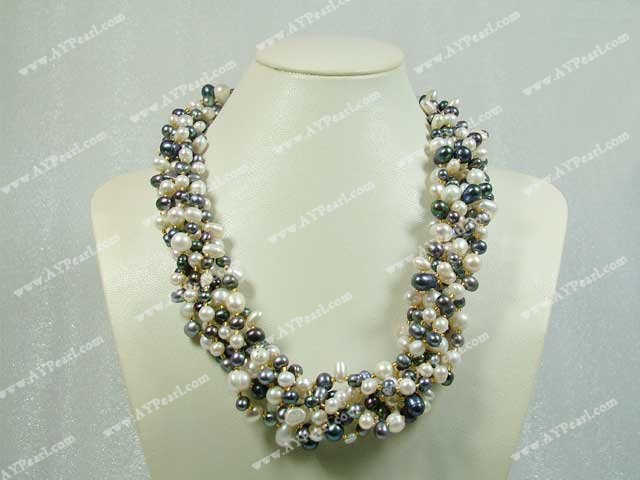 black white pearl necklace