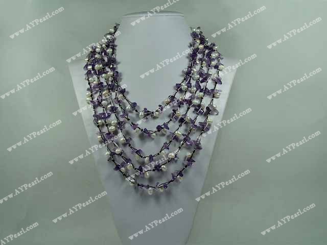 amethyst pearl necklace