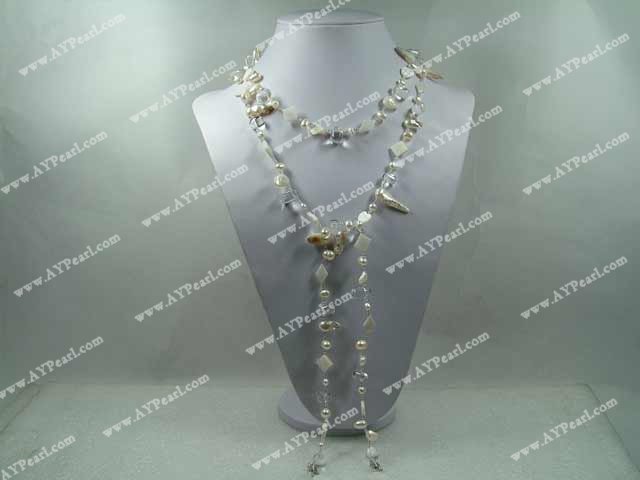 Pearl Crystal Necklace Shell