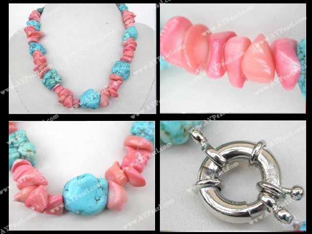 turquoise coral necklace