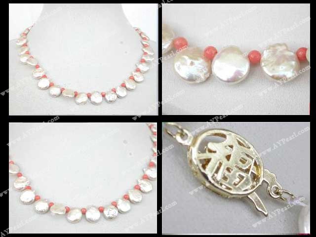 pearl coral necklace