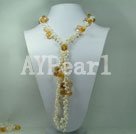 pearl crystal necklace