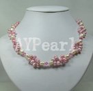 Wholesale Jewelry-Austrian crystal pearl necklace