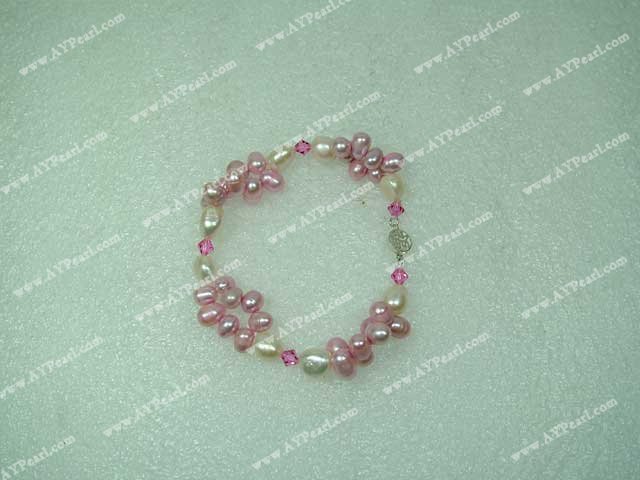 Austrian crystal pearl bracelet