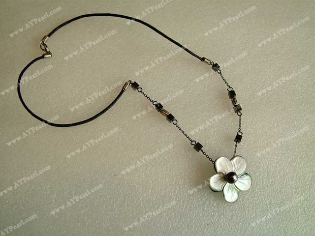 black lip shell necklace