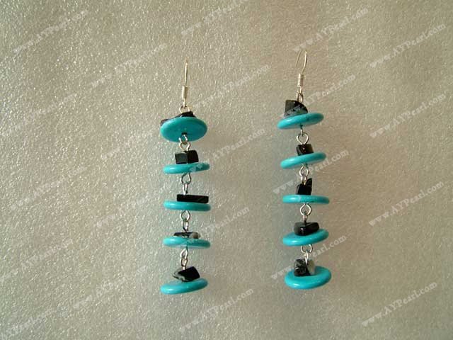 turquoise agate earring