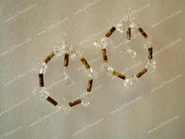 Tiger eye crystal earring