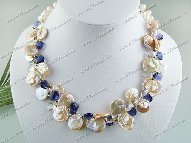 pearl crystal necklace