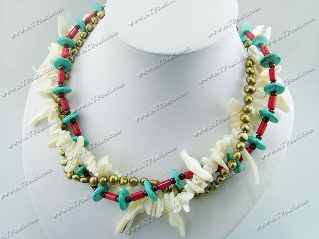 pearl coral necklace