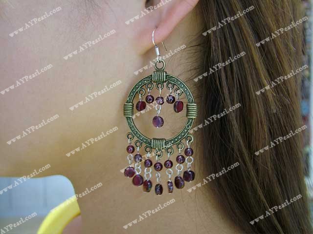 garnet earring