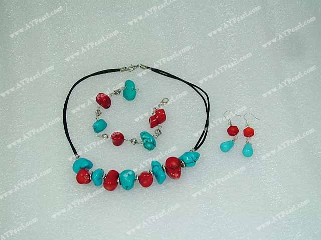 turquoise coral sets