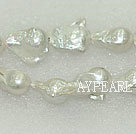 Nucleated freshwater pearl bigger beads,White,16*22mm