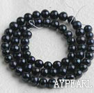 Freshwater Pearl Beads, Natural Black, 6-7mm, Sold per 14.6-Inch Strand,6-7mm